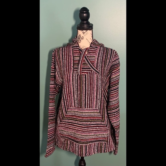 EarthRagz Bohemian Multicolor Baja Tunic Hoodie - Picture 1 of 5